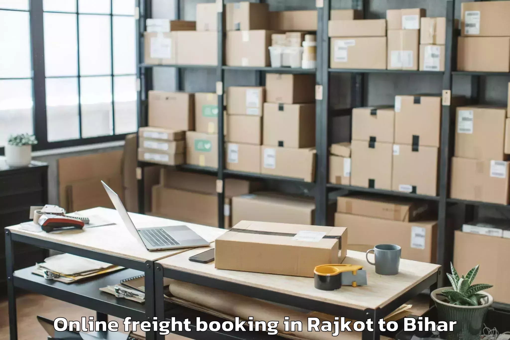 Book Rajkot to Alinagar Online Freight Booking Online